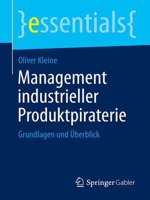 cover image of Management industrieller Produktpiraterie